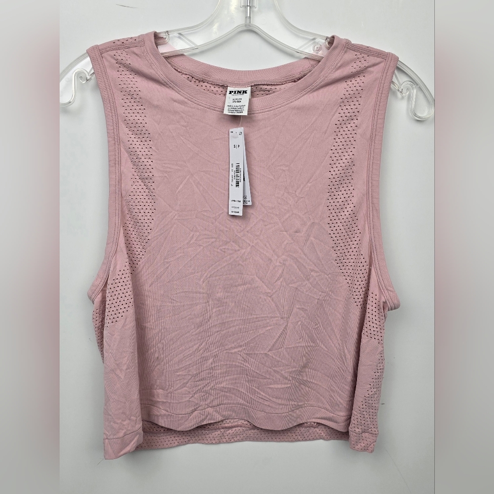 Victoria's Secret Pink Women's Seamless Drapey Muscle Tank Size Small Pink